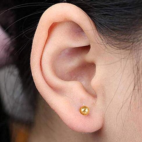 112 Pcs Ear Piercing Kits, Perfect Ear Piercing Gun Kit Great for Cartilage Quick Easy and Painless with Cute Cubic Zirconium Gold Silver Stud Earrings in Kuwait