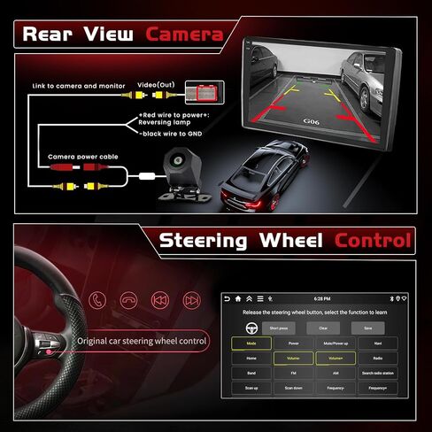 Android Car Stereo for Hyundai Sonata NF 2009-2010 with 9 Inch Touch Screen Wireless CarPlay Android Auto Bluetooth 2GB+64GB EQ 26UI Split Screen AHD Rear Camera in Kuwait