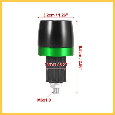 2pcs Universal 18mm Handlebar End Caps Plug Bar End CNC Aluminum Alloy for Motorcycle Green Auto Replacement Parts in Saudi Arabia