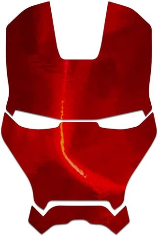 Stark Face Mask Silhouette Vinyl Decal Notebook Car Laptop 3.5" x 5.5" (Red Holographic) in Saudi Arabia