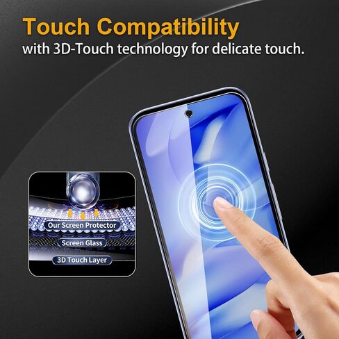 3 Pack Privacy Screen Protector for Google Pixel 8a With 3 Pack Camera Lens Protector, Anti Spy Tempered Glass 9H Hardness, Black Protector Anti Spy, Bubble Free, Anti-Scratch in Kuwait