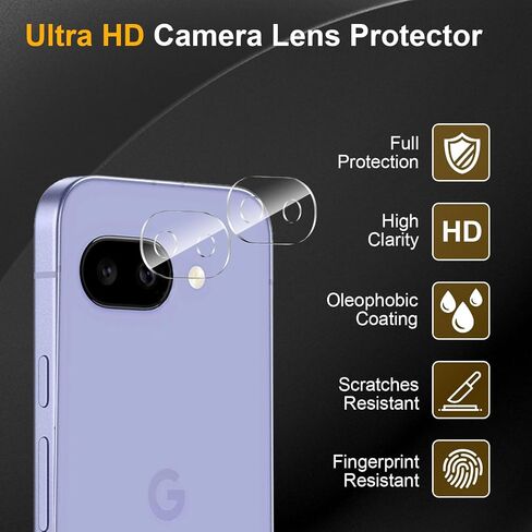 3 Pack Privacy Screen Protector for Google Pixel 8a With 3 Pack Camera Lens Protector, Anti Spy Tempered Glass 9H Hardness, Black Protector Anti Spy, Bubble Free, Anti-Scratch in Kuwait