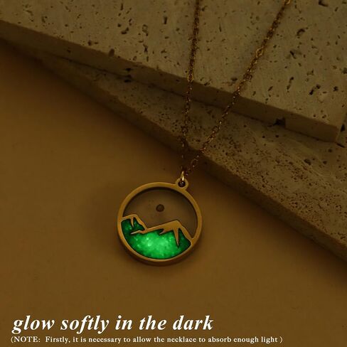 Glow in the Dark Mustard Seed Faith Necklace, Move Mountains Religious Jewelry for Christian Women Men Teens, Daily Encouragement Gift for Birthday Baptism Graduation in Kuwait