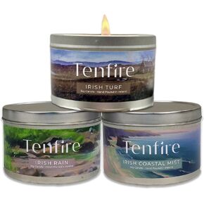 Irish Candles Gift Set of 3 – HandPoured Soy Wax Scented Candles - Irish Turf, Coastal Mist & Rain – 120H Burning, Soy Candle for Home Scented, Best Gift for Relaxation & Home Décor in Saudi Arabia