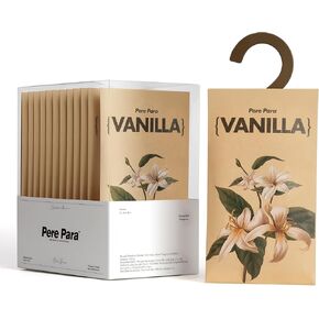 12 عبوة من أكياس رائحة الفانيليا في الخزانة، مزيل الروائح الكريهة للروائح الكريهة، معطرات هواء ورقية معلقة للملابس التي تدوم طويلاً، والأدراج والخزائن in Kuwait