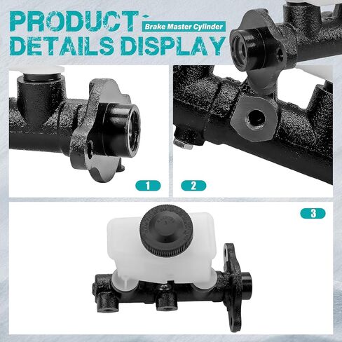 M39654 Brake Master Cylinder with Reservoir and Sensor Compatible with Mazda - B2000 1986-1987, B2200 1987-1993, B2600 1990-1993 - Replace OE UB39-43-400A,UB39-43-400B in Saudi Arabia