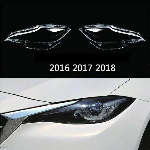 متوافق لمازدا CX-4 CX4 2016 2017 2018 اكسسوارات السيارات عدسة المصباح الأمامي غطاء شفاف عاكس الضوء كشافات غطاء المصباح (1 قطعة اليسار) in Kuwait