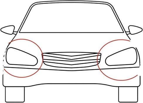 Compatible For Hong Qi HS5 2019-2022 Car Transparent Lampshade Head Light Lamp Cover Glasses Lamp Shade Headlight Shell Cover Lens Parts(Ordinary Right) in Kuwait