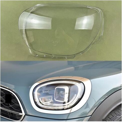 متوافق مع BMW MINI Countryman F60 2017-2023 غطاء المصباح الشفاف عاكس الضوء للمصابيح الأمامية غطاء المصباح (A Piar) in Kuwait