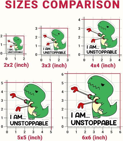 (3Pcs) Dinosaur I Am Unstoppable T-rex Vinyl Decal Sticker, Dinosaur Bumper Sticker, Dinosaur Car Accessories, Dinosaur Car Decal - Stickers for Laptop Water Bottle Phone Car Window Helmet 3" in Kuwait