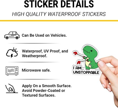 (3Pcs) Dinosaur I Am Unstoppable T-rex Vinyl Decal Sticker, Dinosaur Bumper Sticker, Dinosaur Car Accessories, Dinosaur Car Decal - Stickers for Laptop Water Bottle Phone Car Window Helmet 3" in Kuwait