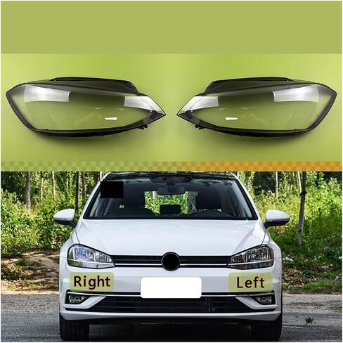 متوافق مع VW Golf 7.5 MK7.5 /GTI/GTR 2018 2019 2020 غطاء المصباح الأمامي عاكس الضوء الشفاف غطاء للعدسات (يمين) in Saudi Arabia