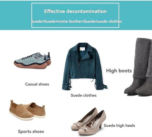 Magic Rubber Shoe Brush, Suede Shoe Brush and Eraser, Soft Suede Shoe Brush Cleanerwith Wooden Handle, Stain Eraser, Suede Cleaning Brush for Shoes/Bags/Jacket/Purse/Sofa (1pcs) in Saudi Arabia