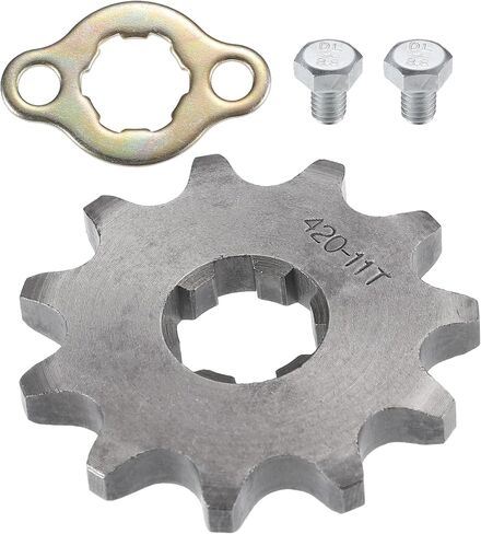 X AUTOHAUX 1 Set 420 Style 11 Teeth 17mm ID Motorcycle Front Engine Sprocket Fit for 50cc 70cc 110cc 125cc Motorcycle Dirt Pit Bike Mini Bike ATV in Saudi Arabia