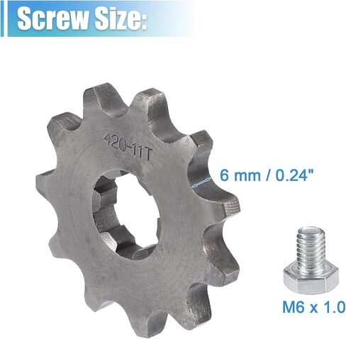 X AUTOHAUX 1 Set 420 Style 11 Teeth 17mm ID Motorcycle Front Engine Sprocket Fit for 50cc 70cc 110cc 125cc Motorcycle Dirt Pit Bike Mini Bike ATV in Saudi Arabia