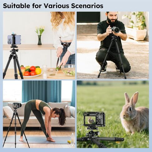 SIRUI Compact Mini Desktop Tripod, 20" Aluminum Portable Small Tabletop Tripod Stand with 360° Ball Head for DSLR, Camera, Phone, Loaded up to 22lbs, Phone Holder Included, AM-TT50 in Saudi Arabia