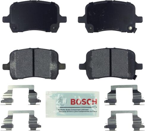 مجموعة وسادات الفرامل القرصية الخزفية الزرقاء من BOSCH BE1028H مع الأجهزة - متوافقة مع سيارات مختارة من شيفروليه كوبالت، HHR، ماليبو؛ بونتياك G5، G6، بيرسوت، الانقلاب؛ زحل أيون، السماء؛ أمام in Saudi Arabia