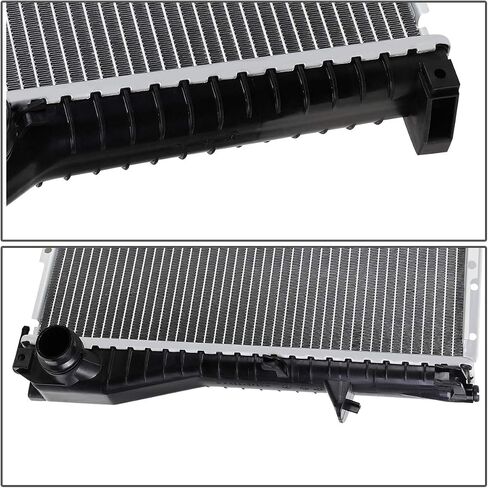 مشعاع ألومنيوم أساسي من DNA Motoring OEM-RA-2284 OE متوافق مع 99-06 BMW 525i / 528i / 530i / 545i، 25-9/16 بوصة عرض × 17-1/2 بوصة ارتفاع × 1-5/8 بوصة عمق، مدخل 1-1/2 بوصة، مخرج 1-1/2 بوصة in Saudi Arabia