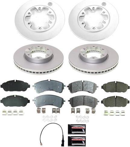 Power Stop CRK8998 دوارات الفرامل ووسادات الفرامل المطلية هندسيًا لمجموعة فرامل Ford Transit-150 2021، Ford Transit-250 2021، Ford Transit-350 2021 [نموذج محدد] in Kuwait