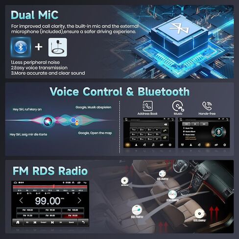 Android 13 Wireless Carplay Car Stereo لـ Honda CRV 2007-2011 - 9 بوصة راديو سيارة تعمل باللمس مع نظام الملاحة التلقائي Android اللاسلكي مع HIFI WiFi AHD Camera [1G & 32G] in Kuwait