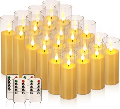 12 شموع عمودية LED عديمة اللهب للهالوين، وظائف التحكم عن بعد والمؤقت، in Saudi Arabia