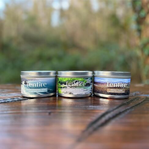 Irish Candles Gift Set of 3 – HandPoured Soy Wax Scented Candles - Irish Turf, Coastal Mist & Rain – 120H Burning, Soy Candle for Home Scented, Best Gift for Relaxation & Home Décor in Saudi Arabia