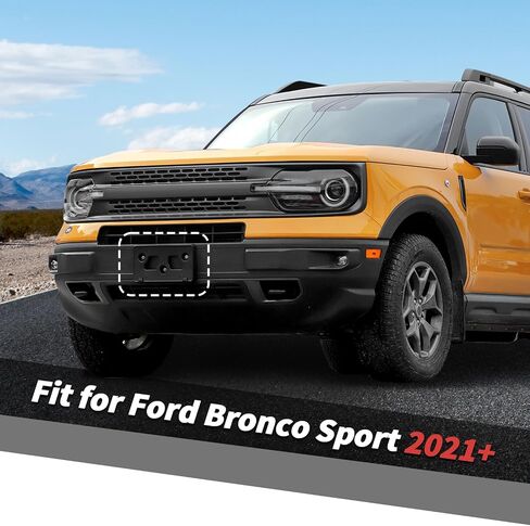 Jimen Fit for Ford Bronco Sport 2021-2024, Front License Plate Holder Frame Tag Mount Bracket (Black) in Saudi Arabia