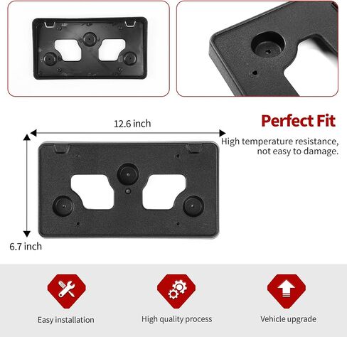 Jimen Fit for Ford Bronco Sport 2021-2024, Front License Plate Holder Frame Tag Mount Bracket (Black) in Saudi Arabia
