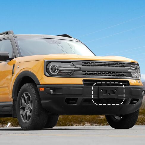 Jimen Fit for Ford Bronco Sport 2021-2024, Front License Plate Holder Frame Tag Mount Bracket (Black) in Saudi Arabia