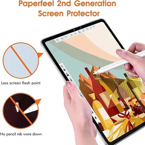 PET Matte Screen Protector for Samsung Galaxy Tab S10 Ultra, 2 Pcs Paper Gloss Anti-Glare Matte Screen Protectors, Drawing, Writing with The Stylus Pen Like on Paper in Kuwait