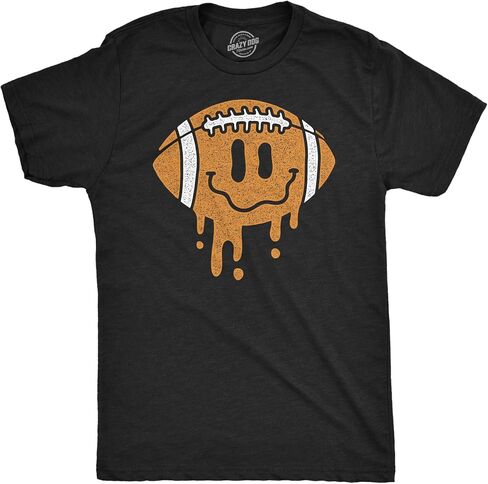 Mens Dripping Football Smile Funny T Shirts Sports Graphic Tee for Men in Saudi Arabia