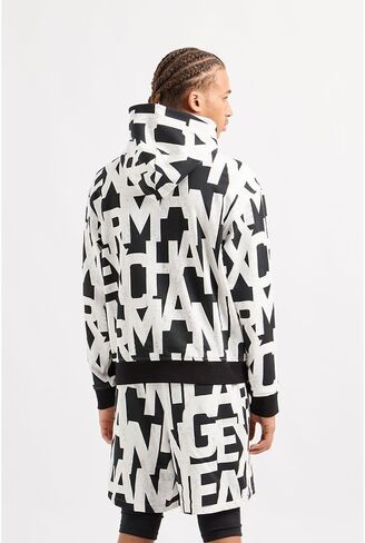 Armani Exchange Men's Ax All Over Block Font French Terry Sweatshirt in Saudi Arabia