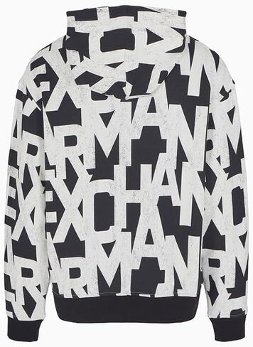 Armani Exchange Men's Ax All Over Block Font French Terry Sweatshirt in Saudi Arabia