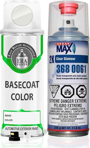 ERA Paints QAK - Blizzard for NISSAN Exact Match Automotive Spray Paint Spray - Premium Kit w/ 2K 3680061 Clearcoat in Kuwait
