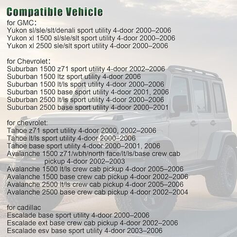 88967320 كابل ناقل الحركة الأوتوماتيكي يناسب شيفروليه تاهو أفالانش سوبربان 1500 2500 2000-2006، لجي إم سي يوكون يوكون XL 2000-2006، لكاديلاك إسكاليد 2000-2006 in Kuwait