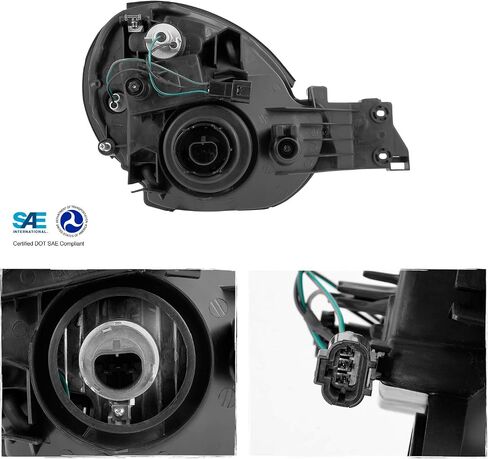 AKKON-For 2002 2003 Subaru Impreza Outback/RS/TS/WRX (نوع الهالوجين) LED DRL زوج المصابيح الأمامية السوداء in Saudi Arabia