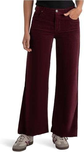 KUT from the Kloth Women's Meg High Rise Fab Ab Wide Leg Raw Hem-Long Inseam in Saudi Arabia