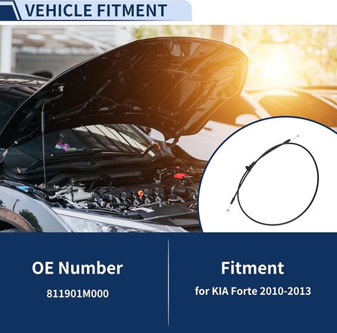 Hood Latch Release Cable for KIA Forte 2010-2013 No.811901M000 Engine Hood Release Cable 1 Pc in Saudi Arabia