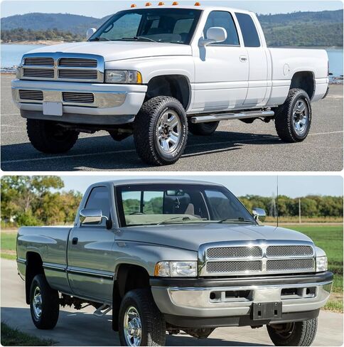 For 2009-2012 Dodge Ram 1500 2500 3500 Pickup Dual Cab Trims Headlights Chrome Housing Amber Reflector Driver and Passenger Side(Not fit Quad Models) Pair in Kuwait