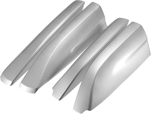 Upper/Roof Rack Rails End Cap Protection Cover Shell for Toyota Highlander 2008-2013 / Rails End Covers Shell Cap / 4 Pcs/Silver Tone White Replacement Car Parts in Saudi Arabia