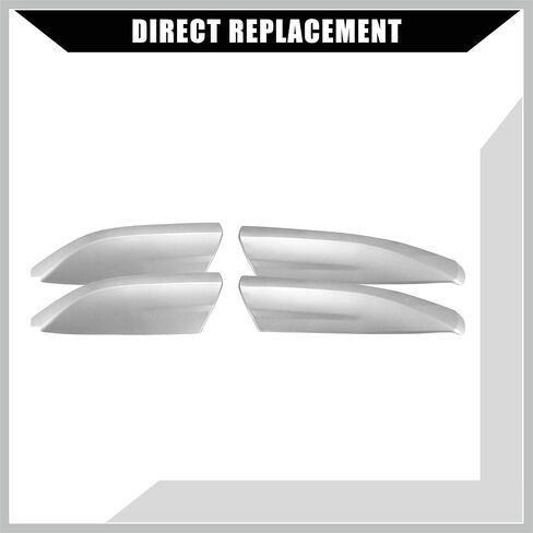 Upper/Roof Rack Rails End Cap Protection Cover Shell for Toyota Highlander 2008-2013 / Rails End Covers Shell Cap / 4 Pcs/Silver Tone White Replacement Car Parts in Saudi Arabia