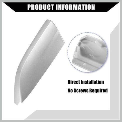 Upper/Roof Rack Rails End Cap Protection Cover Shell for Toyota Highlander 2008-2013 / Rails End Covers Shell Cap / 4 Pcs/Silver Tone White Replacement Car Parts in Saudi Arabia