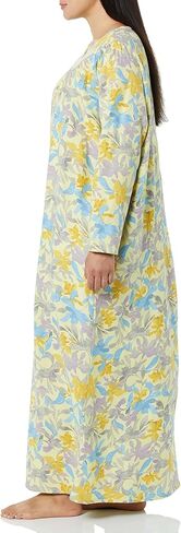 AmeriMark Women Full-Length Flannel Nightgown Pajamas – Ladies Lightweight Warm Cotton Night Gown Nightshirt for Sleeping in Kuwait
