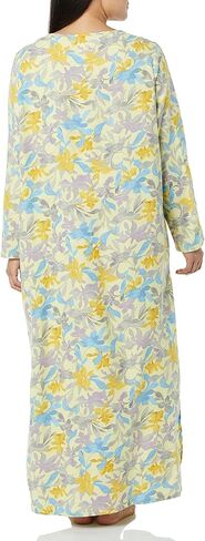 AmeriMark Women Full-Length Flannel Nightgown Pajamas – Ladies Lightweight Warm Cotton Night Gown Nightshirt for Sleeping in Kuwait