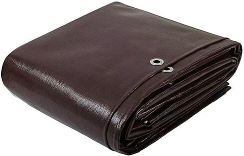 Heavy Duty Waterproof Tarp Cover, Brown, 40x60 Feet, 10 Mil Thick, Multipurpose Poly Material with Metal Grommets, Reinforced Edges (30x40) in Saudi Arabia