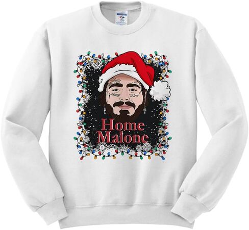 سويت شيرت TeesAndTankYou Home Malone لعيد الميلاد للجنسين in Saudi Arabia