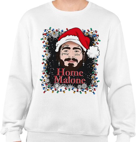 سويت شيرت TeesAndTankYou Home Malone لعيد الميلاد للجنسين in Saudi Arabia