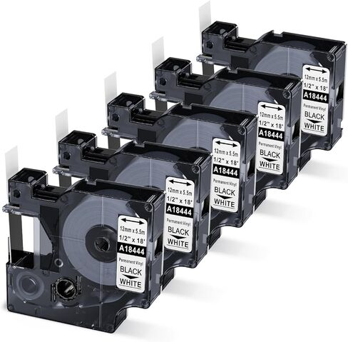 Rhino Vinyl Label Tape 1/2'' Yellow 18432 Compatible with Dymo Rhino 5200 4200 5000 6000 Pro Industrial Label Maker Refills A18432, 1/2" x 18', 3-Pack in Kuwait