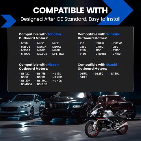 L77JC4 شمعات الإشعال البحرية 4 عبوات - متوافقة مع Nissan NS 9.9B-40D، متوافقة مع سوزوكي DT9.9-DT30C، Tohatsu M9.9D2-M40D2، سلسلة Yamaha 150 - تحل محل RS37YC للمحركات الخارجية in Kuwait