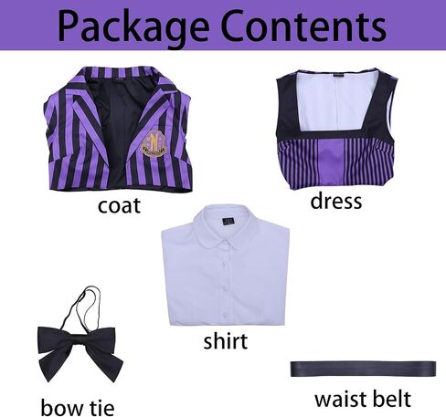 Enid Sinclair Costume for Women Aldult Addams Purple Blazer Jacket Dress Halloween Cosplay Outfits in Saudi Arabia
